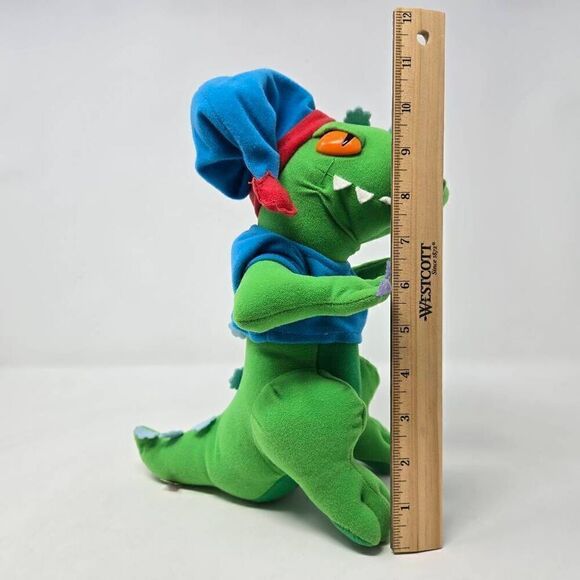 VINTAGE SLUMBER PARTY REPTAR 12" PLUSH RUGRATS DINOSAUR NICKELODEON 1996 VIACOM - Picture 6 of 6